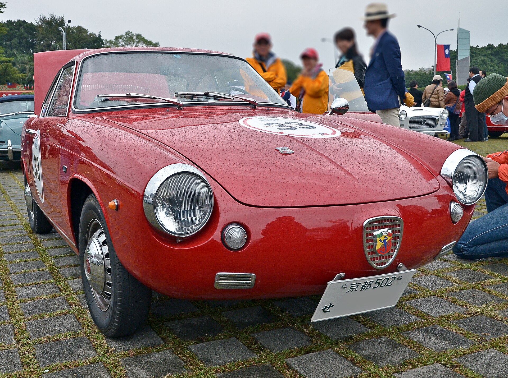1961 Abarth 850 Coupé Allemano Scorpione at a classic-car meeting in Taiwan.